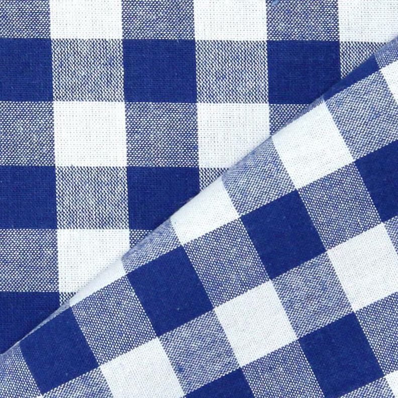Cotton Vichy check 1,7 cm – royal blue/white,  image number 3