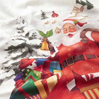 Decorative Panel Twill Christmas trio – misty grey/carmine, 