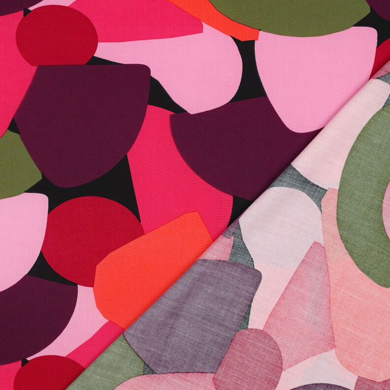 LENZING™ ECOVERO™ viscose fabric  Rockpool | Nerida Hansen – black/intense pink,  image number 4