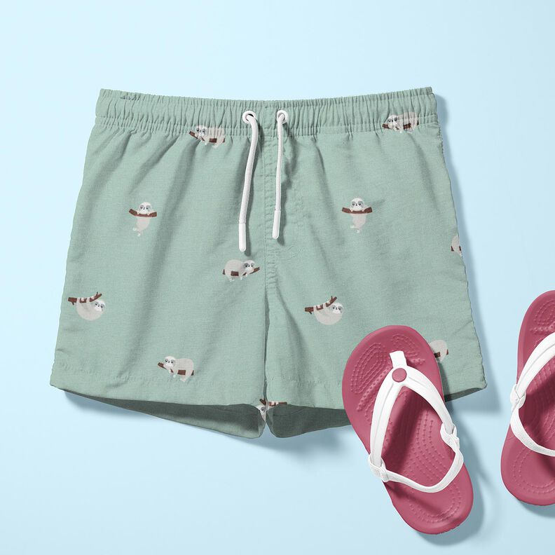 Cotton Jersey Sloths – pale mint, image number 6