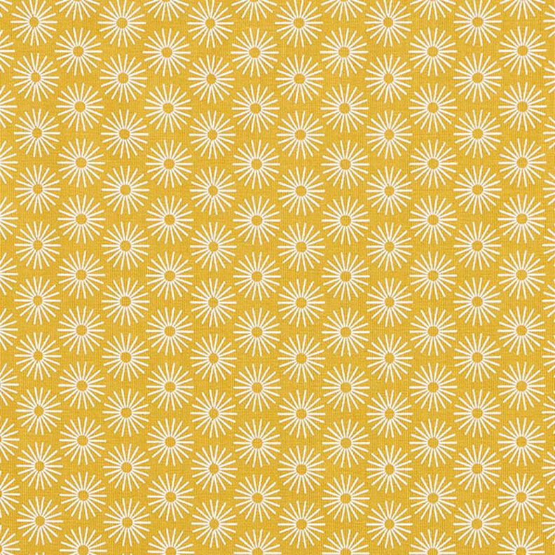 Cotton jersey shiny flowers – curry yellow, image number 1