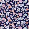 Colourful watercolour circles cotton jersey – midnight blue,  thumbnail number 1