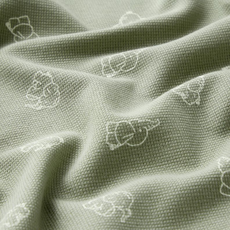 Waffle Jersey Baby Elephants – greige, image number 2