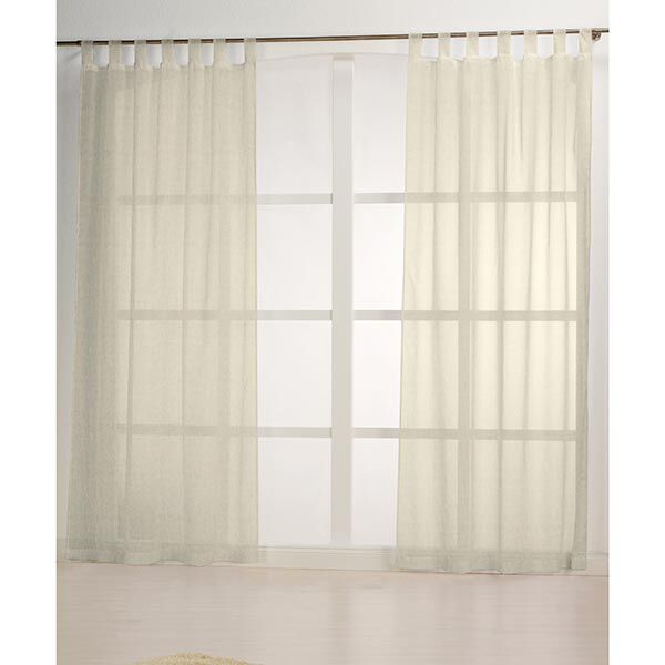 Curtain Fabric Voile Linen Look 300 cm – natural,  image number 5