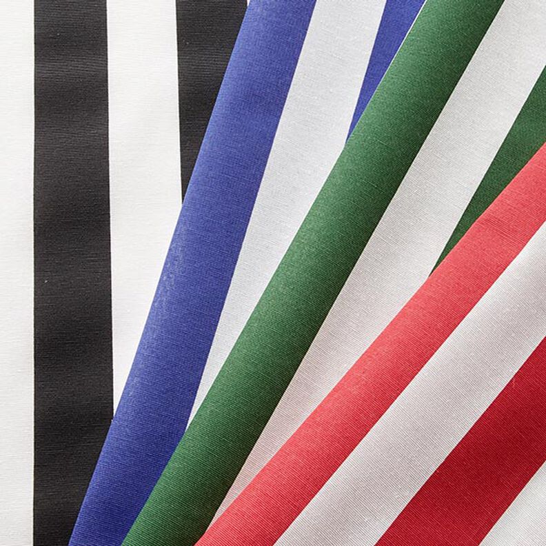 Decor Fabric Canvas Stripes – black/white,  image number 5
