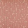 Decor Fabric Half Panama Delicate Flowers – dusky pink,  thumbnail number 1