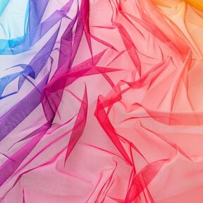 Soft Mesh Rainbow Ombre – aqua blue/intense pink, 