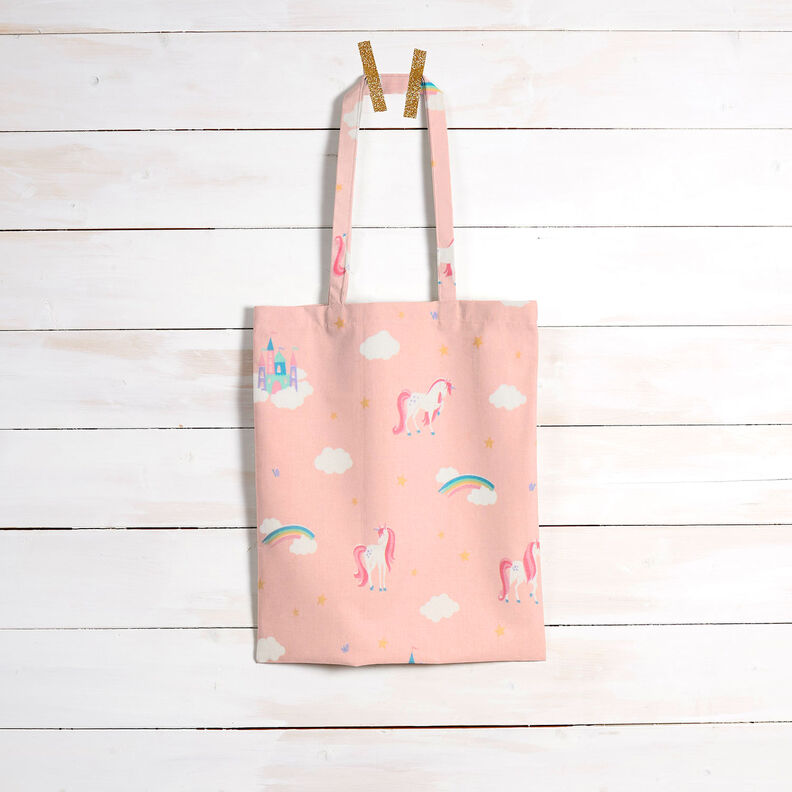Decor Fabric Half Panama Unicorns – light pink,  image number 8