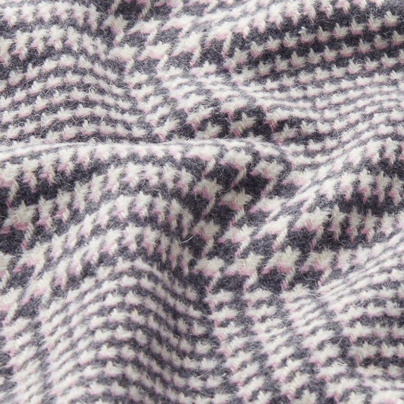 Glen Plaid Coating Fabric – anthracite/pink,  image number 2