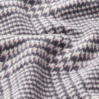 Glen Plaid Coating Fabric – anthracite/pink, 
