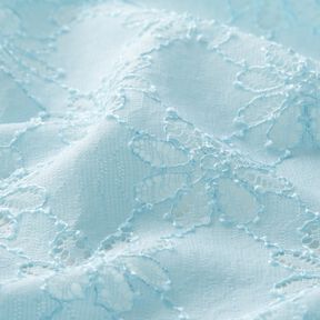 Flowers stretchy lace – ice blue, 