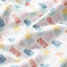 Cotton Cretonne hatched shapes – silver grey/pastel violet,  thumbnail number 2