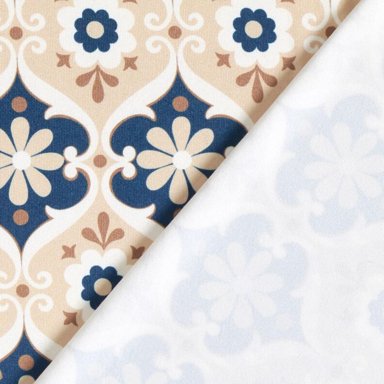 Jersey floral ornaments – beige/navy blue,  image number 5