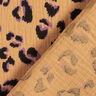 Double Gauze/Muslin leopard print – antique gold/red lilac,  thumbnail number 4