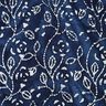 viscose voile batik leafy branches – indigo/white,  thumbnail number 1