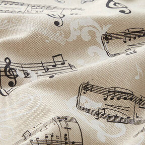 Decor Fabric Half Panama musical – black/natural, 