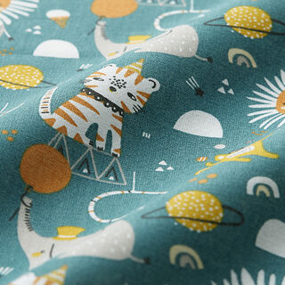 Cotton Poplin Circus – petrol, 
