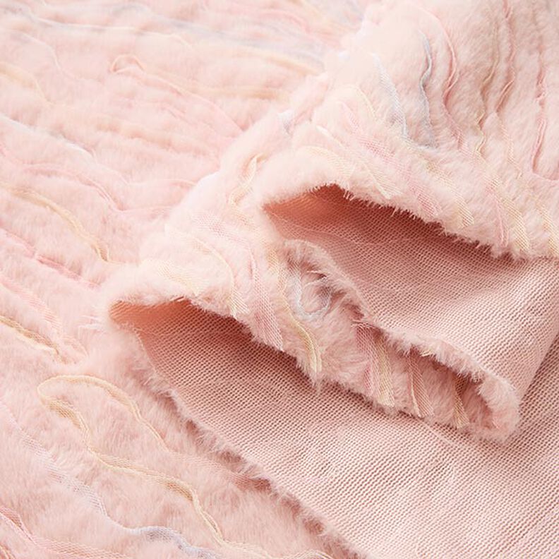 Faux Fur with quilted tulle – rosé,  image number 5