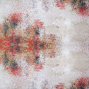 GOTS Cotton Jersey scattered mosaic | TCC x LOOKS by Wolfgang Joop – red/dark beige, 
