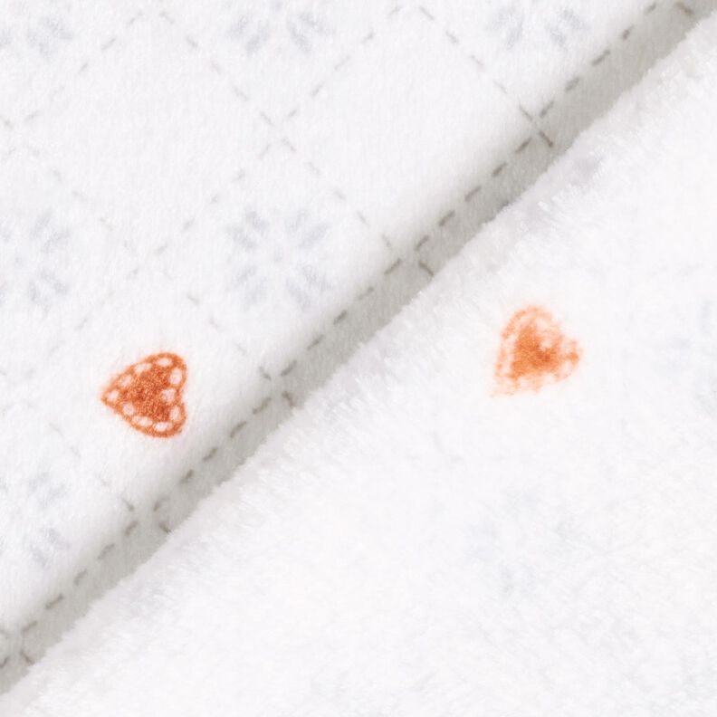 Cosy Fleece Diamonds and hearts – ivory/copper, image number 4