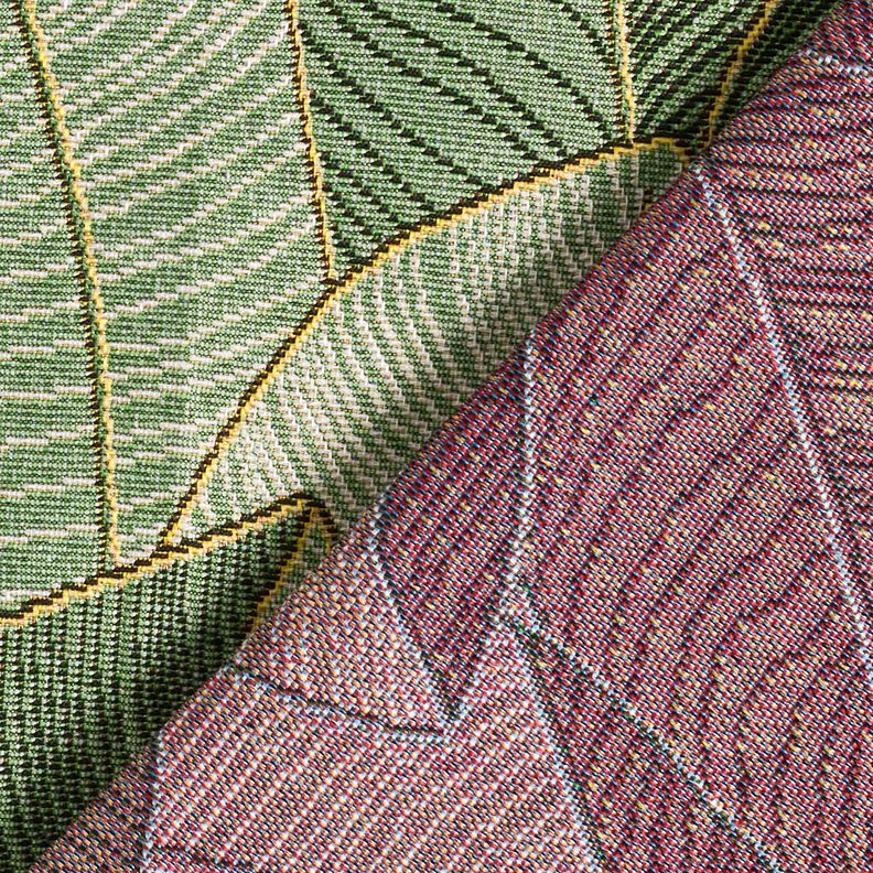 Decor Fabric Tapestry Fabric sea of leaves – light green/black,  image number 4