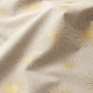 Decor Fabric Half Panama Golden Suns   – natural, 