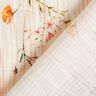 Double Gauze/Muslin Spring flowers – offwhite/peach orange,  thumbnail number 4