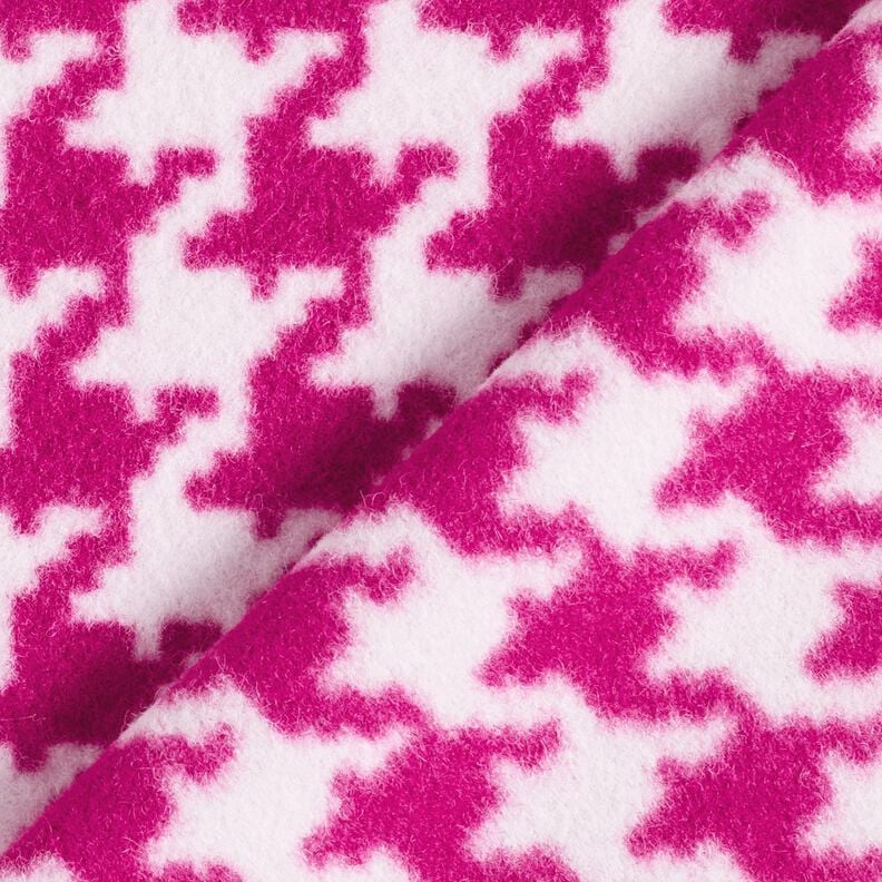Coat Fabric Houndstooth – rosé/purple,  image number 4