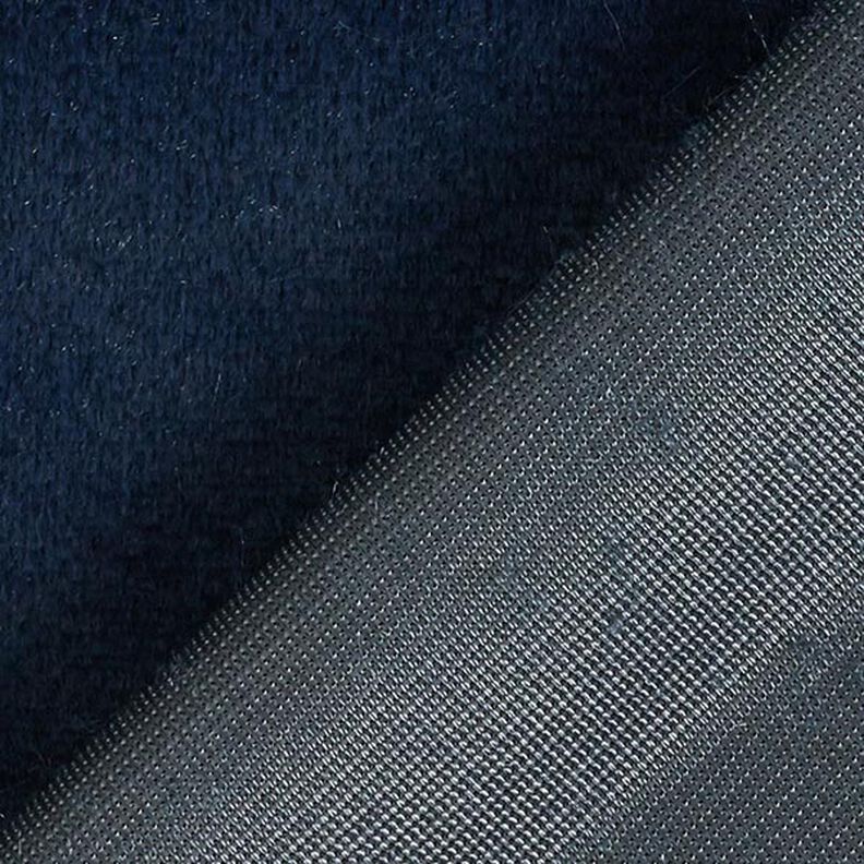 Plain faux fur – navy blue,  image number 3