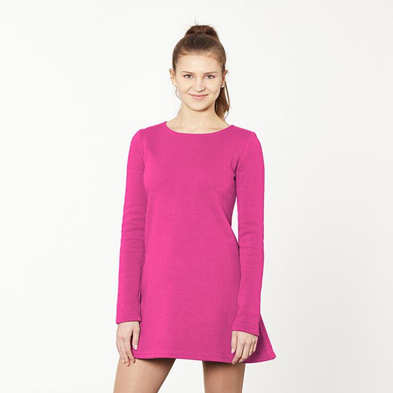 Light Cotton Sweatshirt Fabric Plain – intense pink,  image number 6