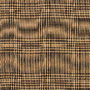 viscose fabric Glen Plaid – caramel/black, 