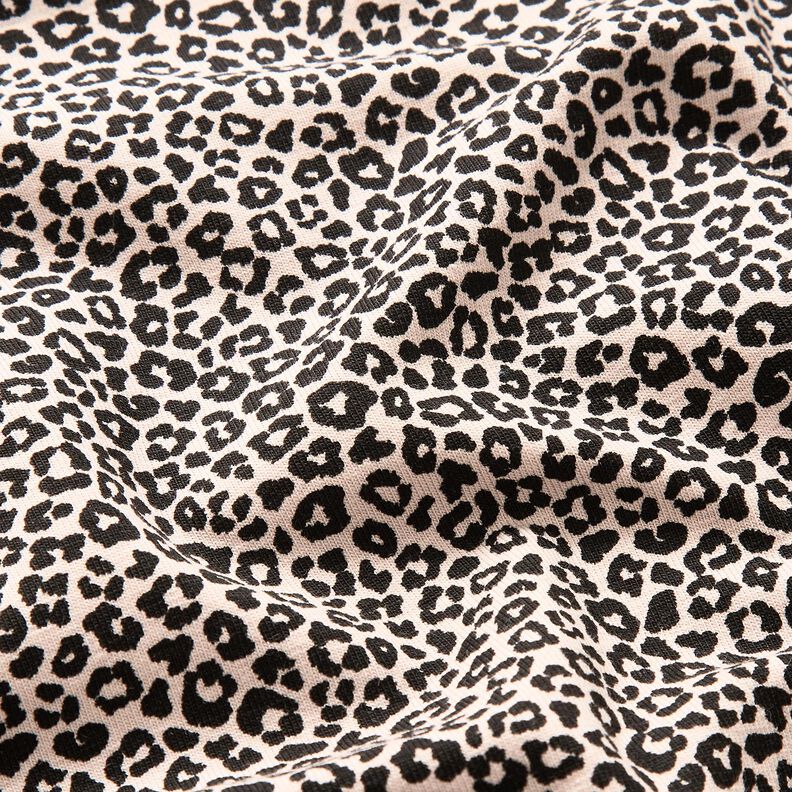 Cotton Jersey Mini Leopard Print – natural/black,  image number 2
