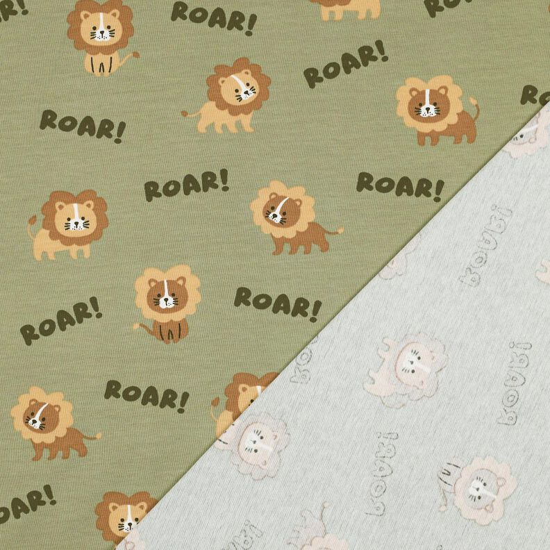 Cotton Jersey Lion | Poppy Fabrics – pistachio/fawn,  image number 4