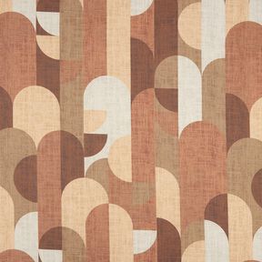 Blackout Fabric Abstract Arches – cinnamon/copper, 