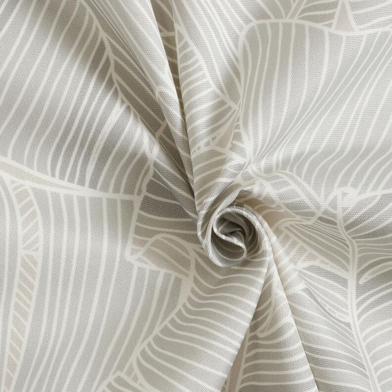 Outdoor Fabric Canvas leaf lines – silver grey,  image number 4