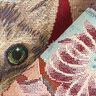 Panel Tapestry Fabric Christmas cat – light blue/red,  thumbnail number 4