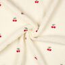 Teddy Fur embroidered cherries | Poppy Fabrics – ivory/chili,  thumbnail number 3