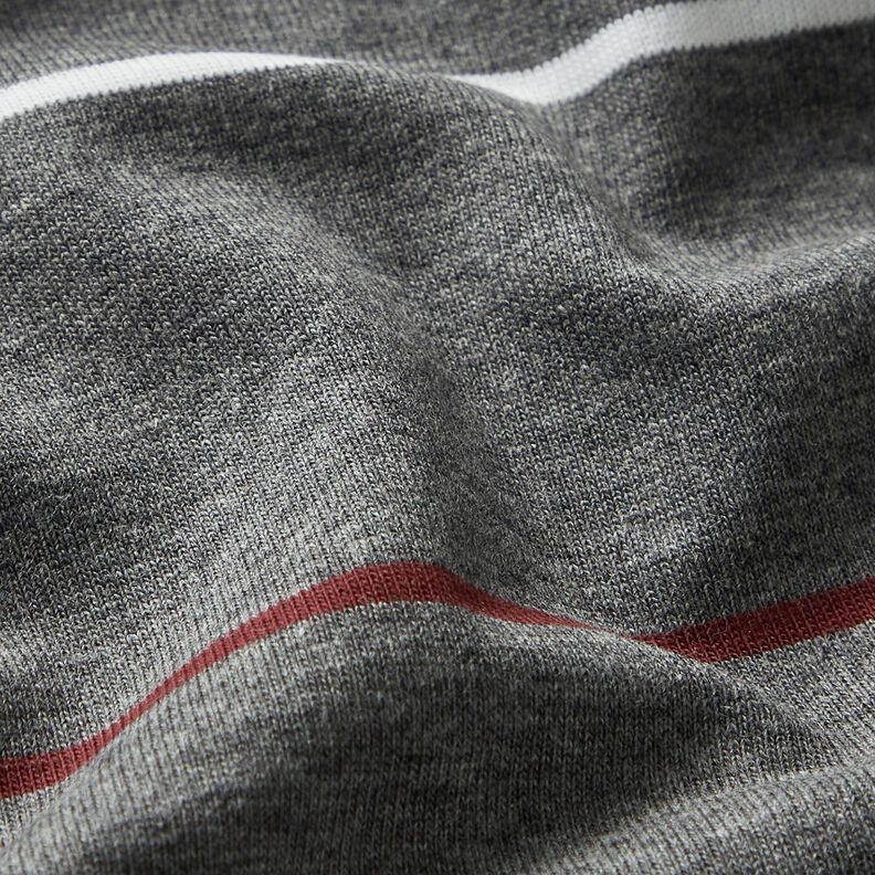 Cotton Jersey colourful stripes – slate grey,  image number 2