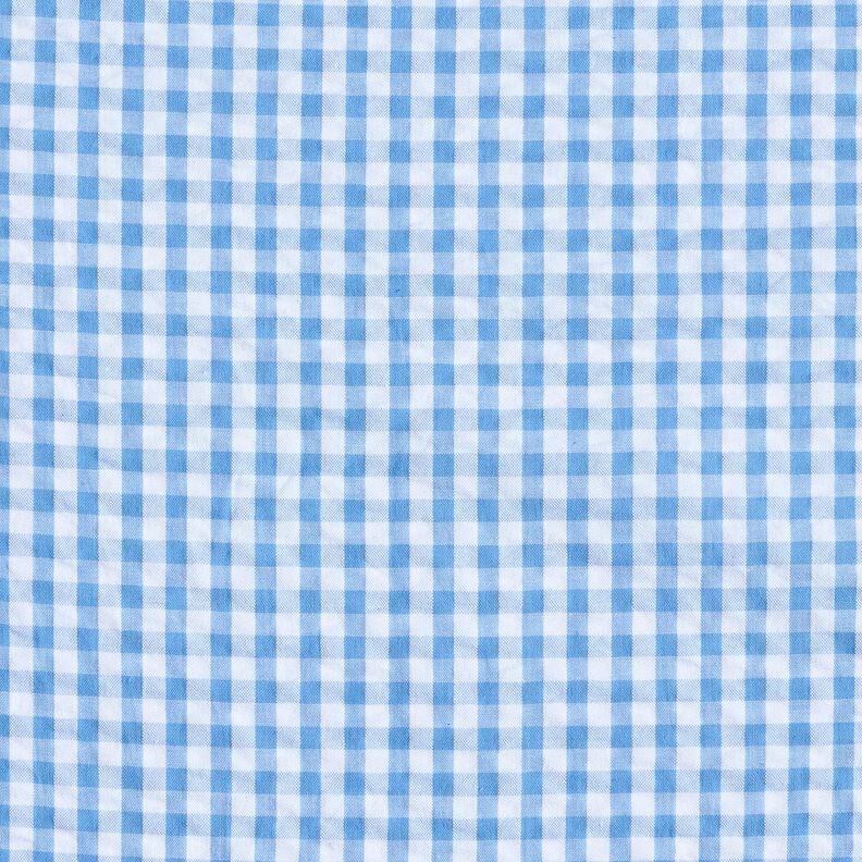 Seersucker Cotton woven check – blue/white, image number 1