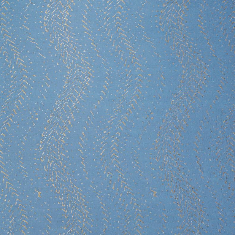 Lining Fabric Jacquard Scaly Pattern – blue/gold,  image number 1