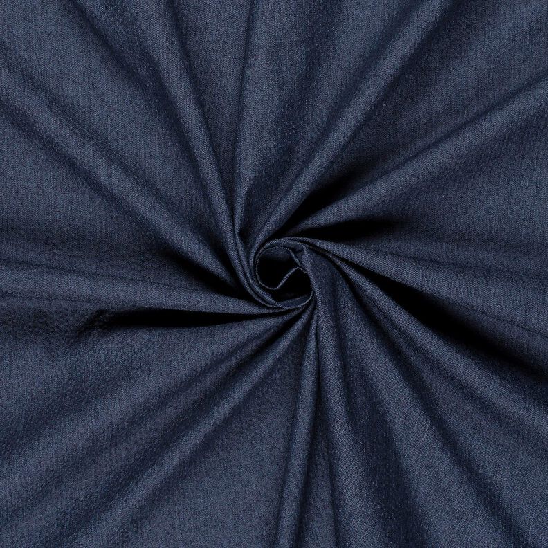 Blend denim cotton seersucker – navy blue,  image number 1