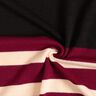 Knitted fabric wide stripes – burgundy/beige,  thumbnail number 4
