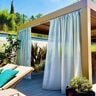 Outdoor Curtain Fabric Plain 315 cm – white,  thumbnail number 7