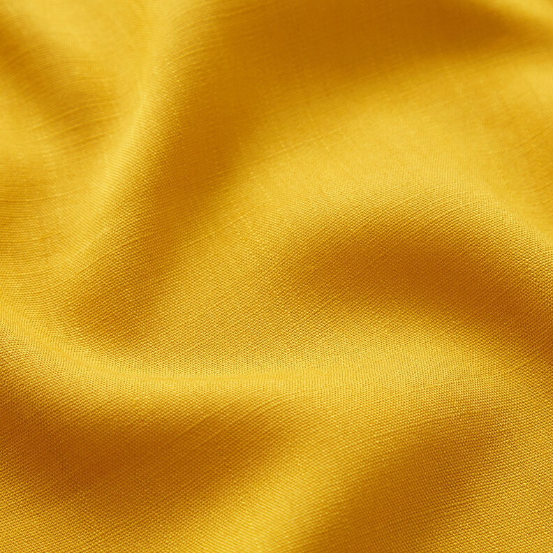 Linen look viscose fabric – curry yellow,  image number 2