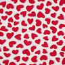 Brushed Sweatshirt Fabric hearts | Poppy Fabrics – natural/red,  thumbnail number 1