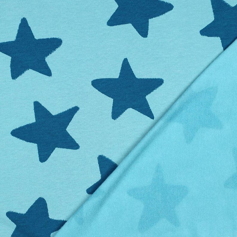 Comfy Sweatshirt stars | Poppy Fabrics – brilliant blue/ocean blue, image number 4