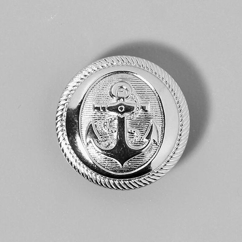 Metallic button Anchor – silver metallic,  image number 1