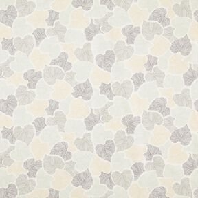 Decor Fabric Half Panama leaf hearts – ivory/reed, 