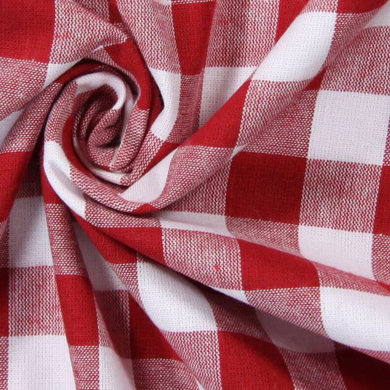 Cotton Vichy check 1,7 cm – red/white,  image number 2