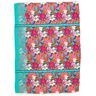 Viscose Voile large flower border design Panel – petrol,  thumbnail number 1